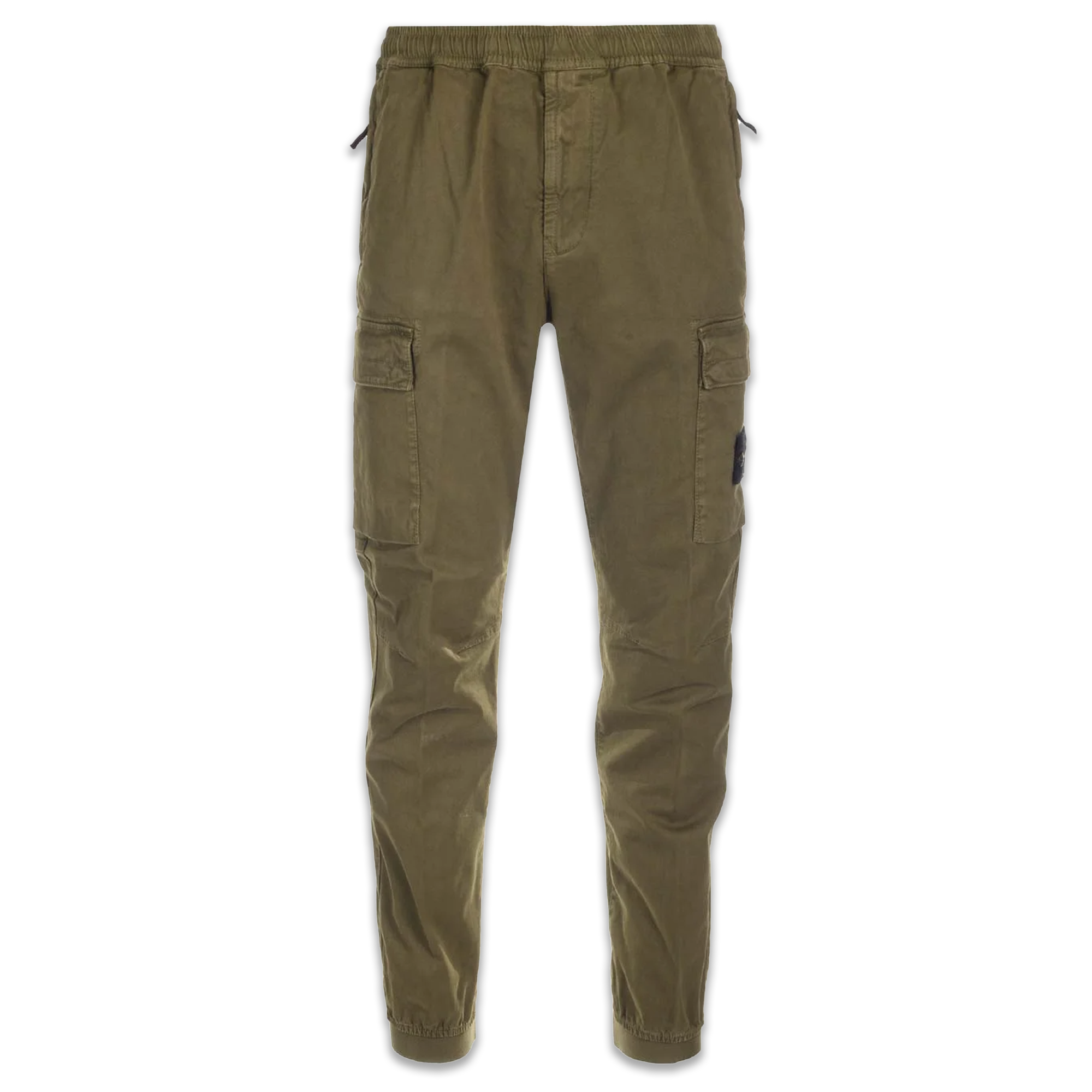 Stone Island Khaki Logo Patch Cargo Pants - Fairchild Fashion 